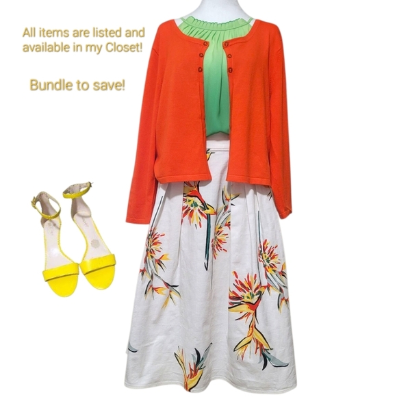 Nine West Leisa Yellow Open-Toe Sandal W/ Kitten Heel, 9.5, Pre-Owned - Picture 16 of 16